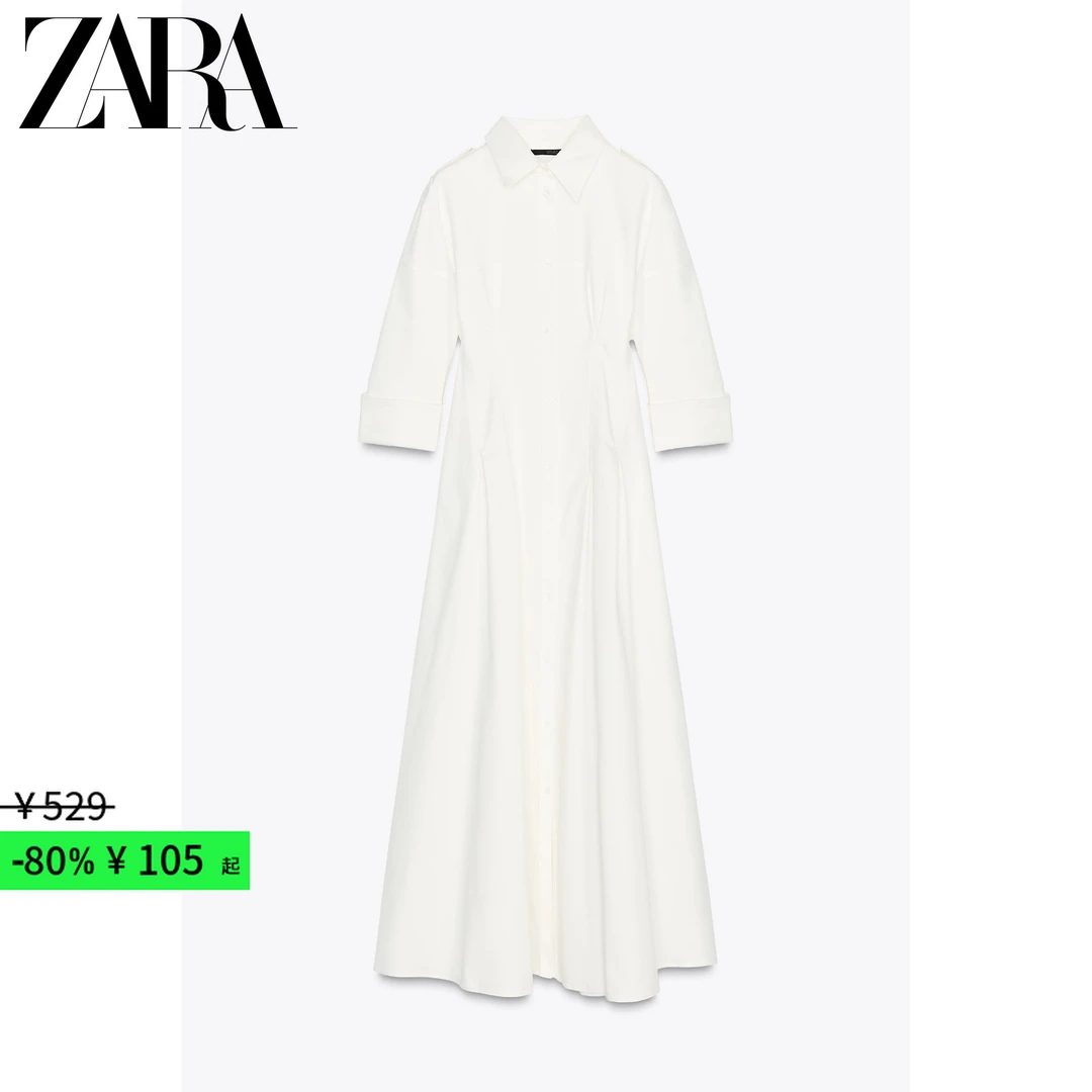 ZARA 折扣季 女装 衬衫款式迷笛连衣裙 2395077 250