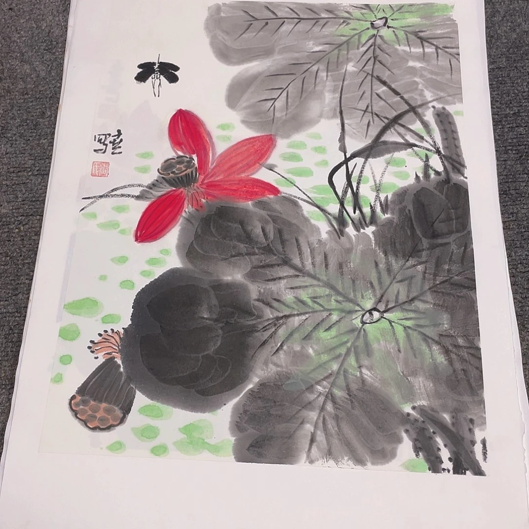国画1.4平尺纯手绘国画作品