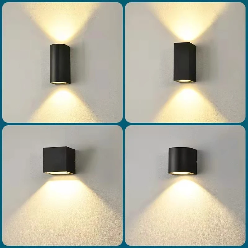 led防水壁灯室外挂墙双头射灯别墅围墙庭院灯露台过道门柱墙壁灯