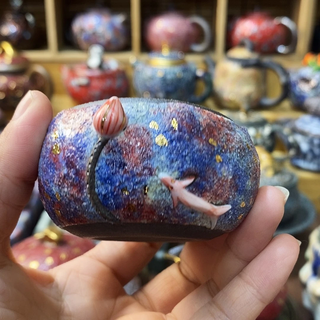 粗陶柴烧志野茶器