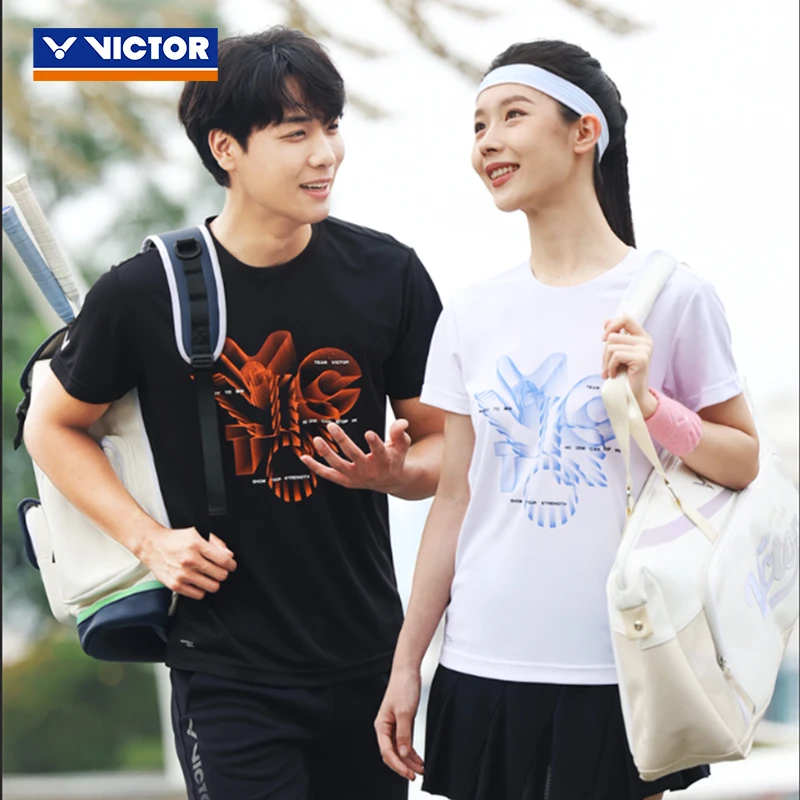 VICTOR威克多胜利羽毛球服训练系列男女针织运动专用T恤50025