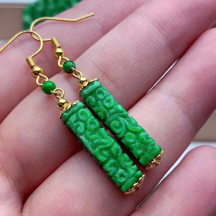 翡翠未镶嵌耳饰耳饰