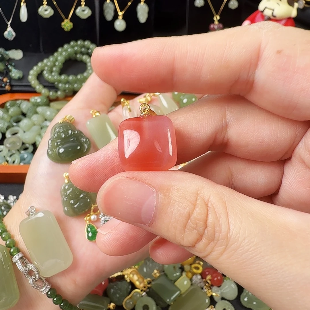 玛瑙/玉髓银S925镶嵌颈饰