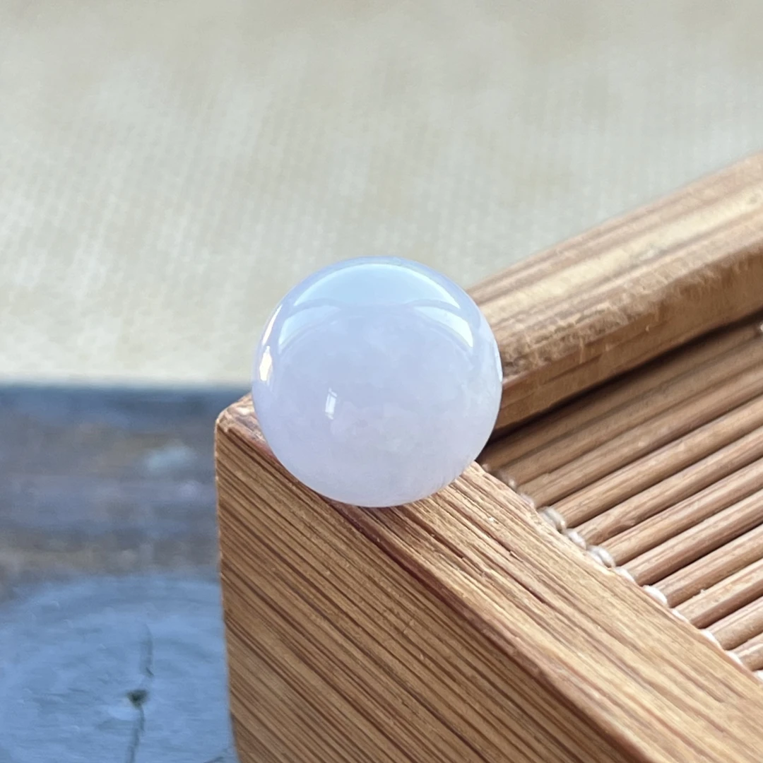 11.5紫罗兰翡翠圆珠子天然缅甸a粉紫手串配珠单珠转运珠顶珠吊坠