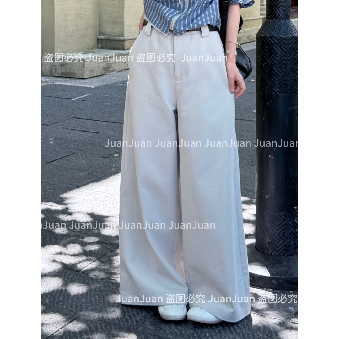 【别出心裁】秋季新品设计师定制款直筒阔腿裤带腰带