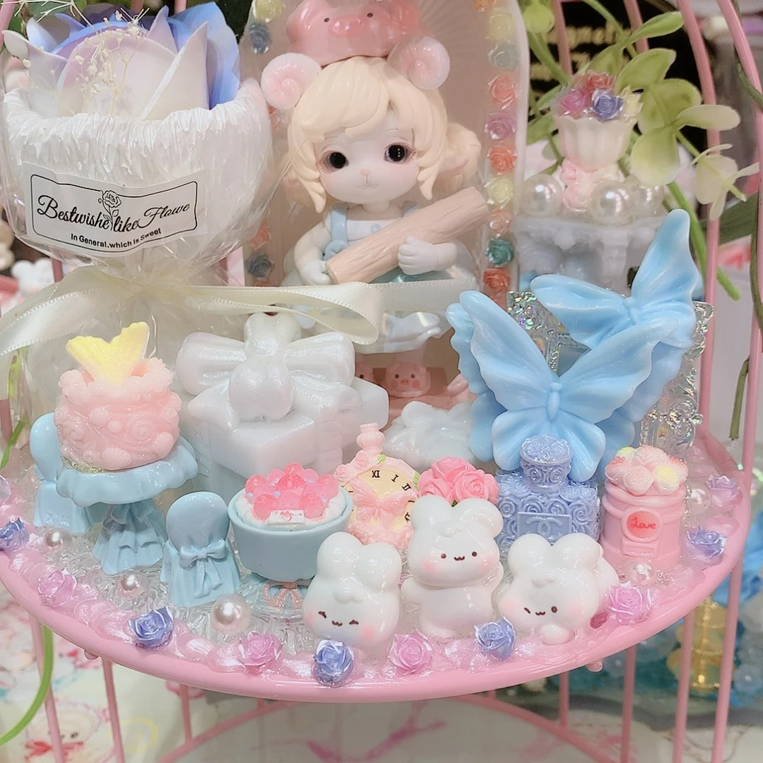 鸟笼粉色原创设计摆台