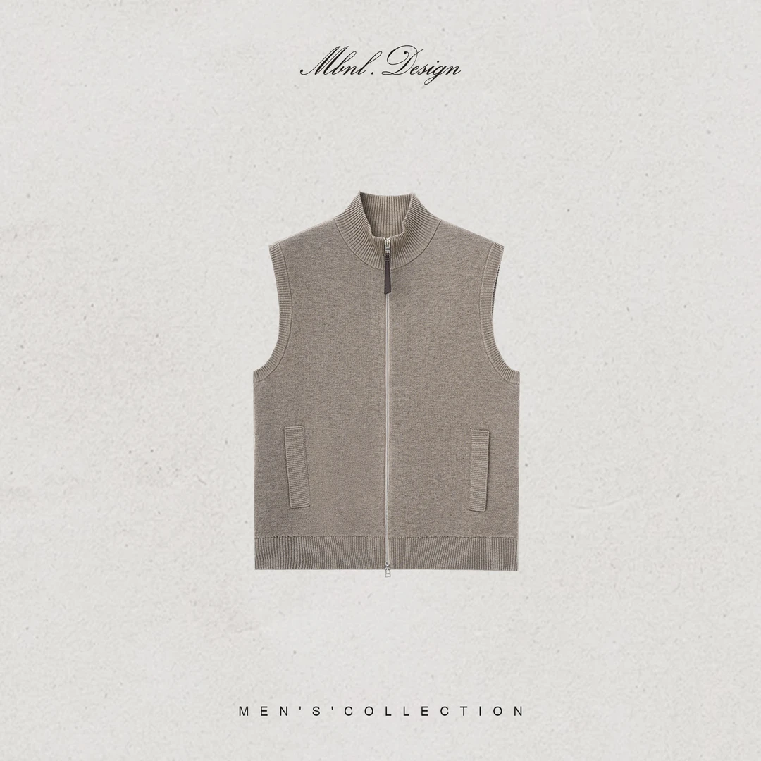 MBNL-F「L.E Vest」秦磊男装美丽诺羊毛定织一体织云马甲LL-WMJ6028
