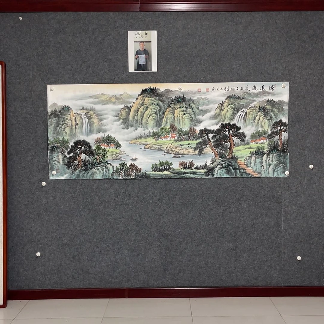 国画乾**隆小六尺178.69画芯 捡漏