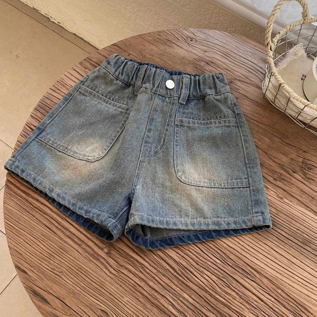 童装超萌女童短裤新款夏季韩版牛仔热裤薄款夏装宝宝工装牛仔裤子