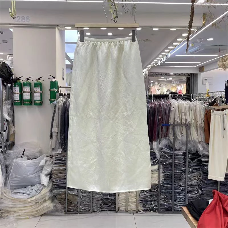 5507高腰开叉亮片半身裙休闲裙时尚气质百搭