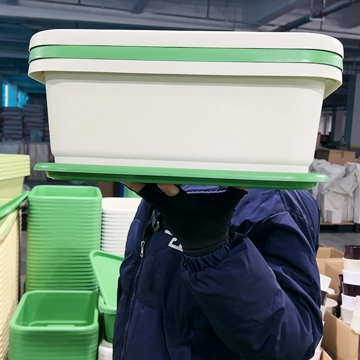 特价方菜盆长38宽28高15米色3个带托