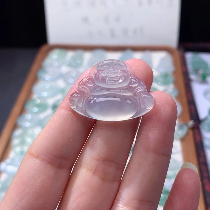 颈饰未镶嵌翡翠冰种佛公