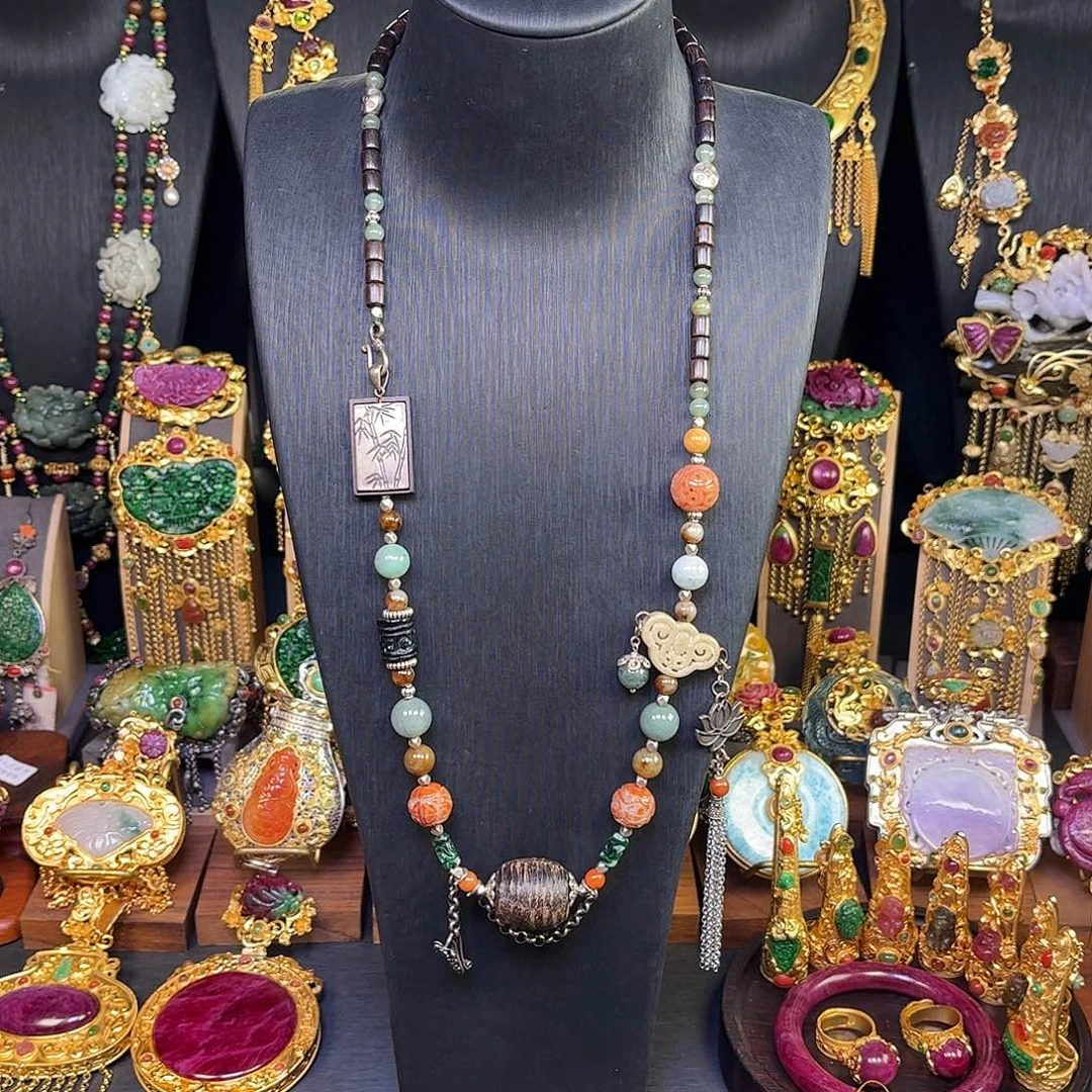 项链未镶嵌翡翠多宝毛衣链项链