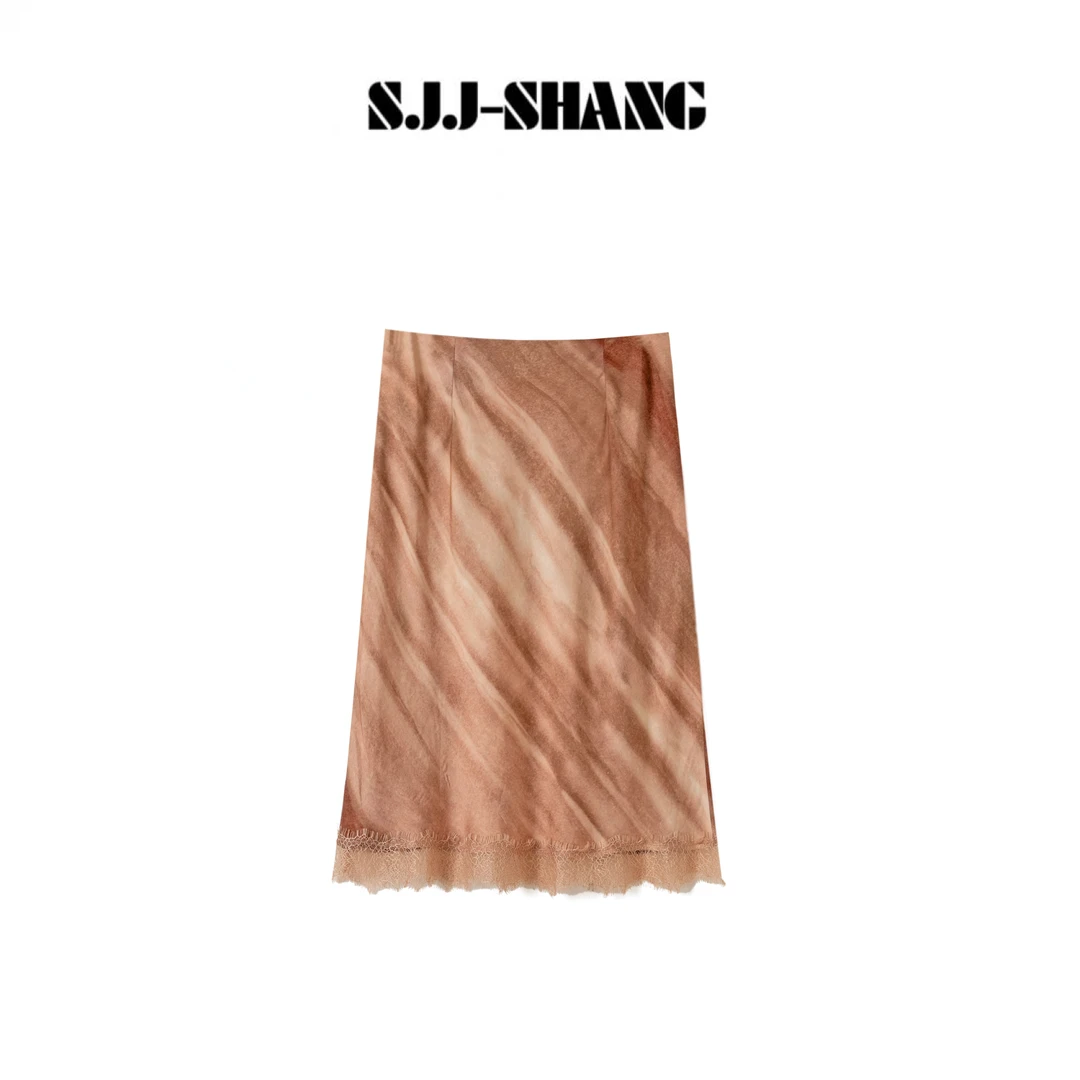 SHANG-JJ【落日余晖】25ss新款高端柔缇人丝缎轻奢半身裙q134443p