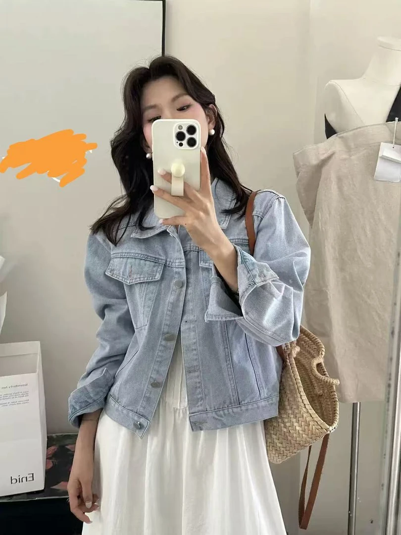 路一.韩国 Seoul代购  2030牛仔蓝 牛仔外套 FF2030