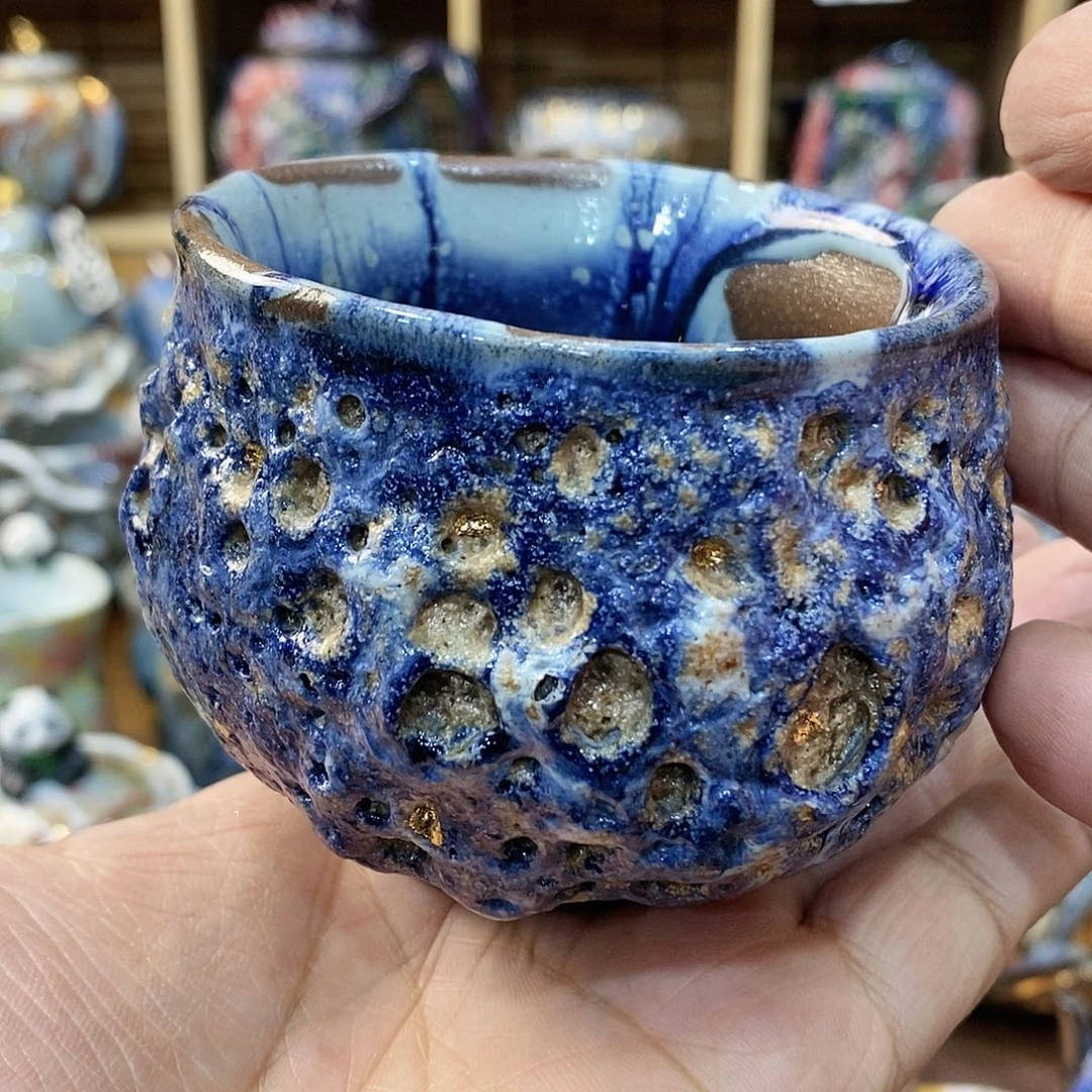粗陶志野柴烧茶器
