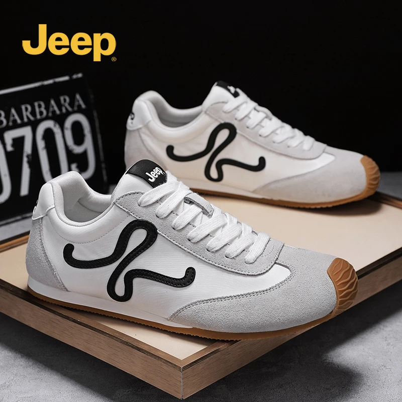 JEEP/吉普时尚男鞋秋季新款百搭男士休闲鞋低帮阿甘鞋软底舒适