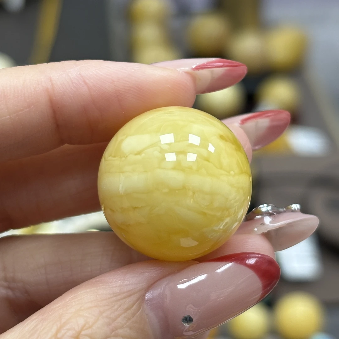 23.1mm微瑕· 小妖珠宝天然原矿琥珀蜜蜡
