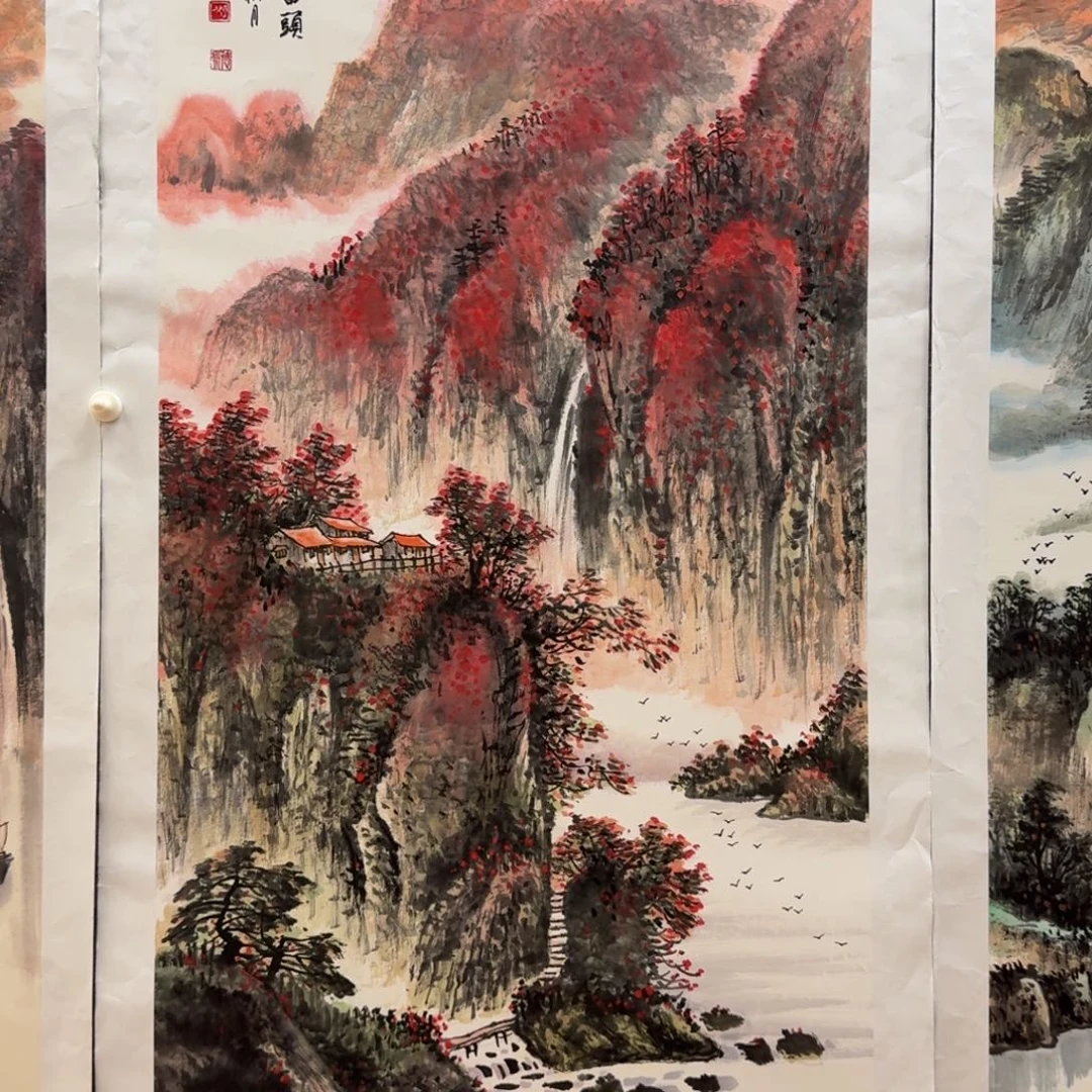 国画闫德虎四尺作品山水