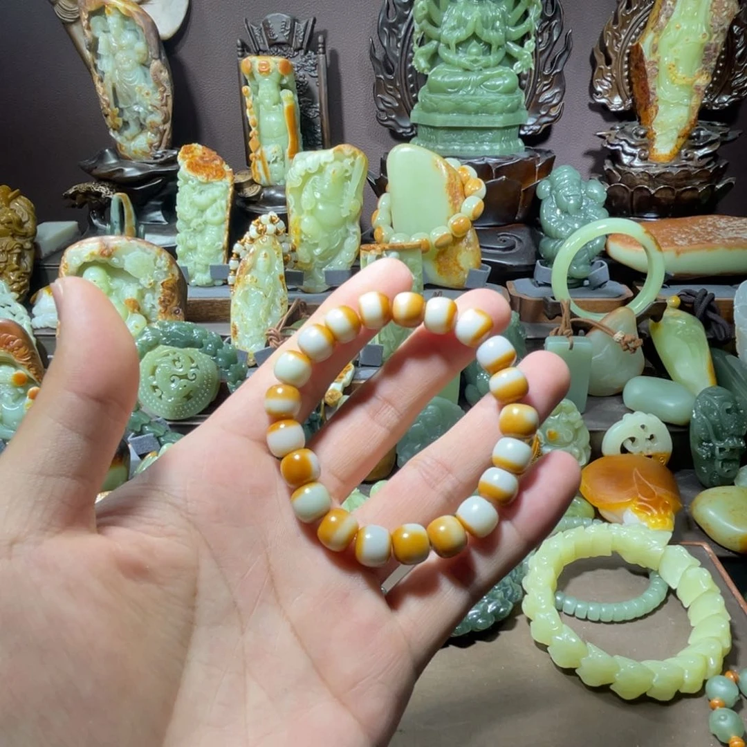 透闪石质玉手串未镶嵌