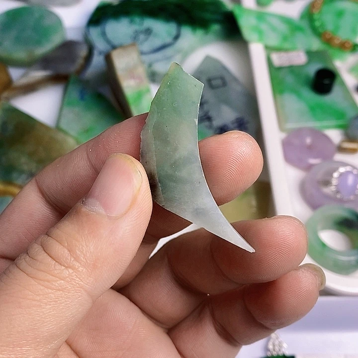 翡翠散珠天然翡翠A货挂件