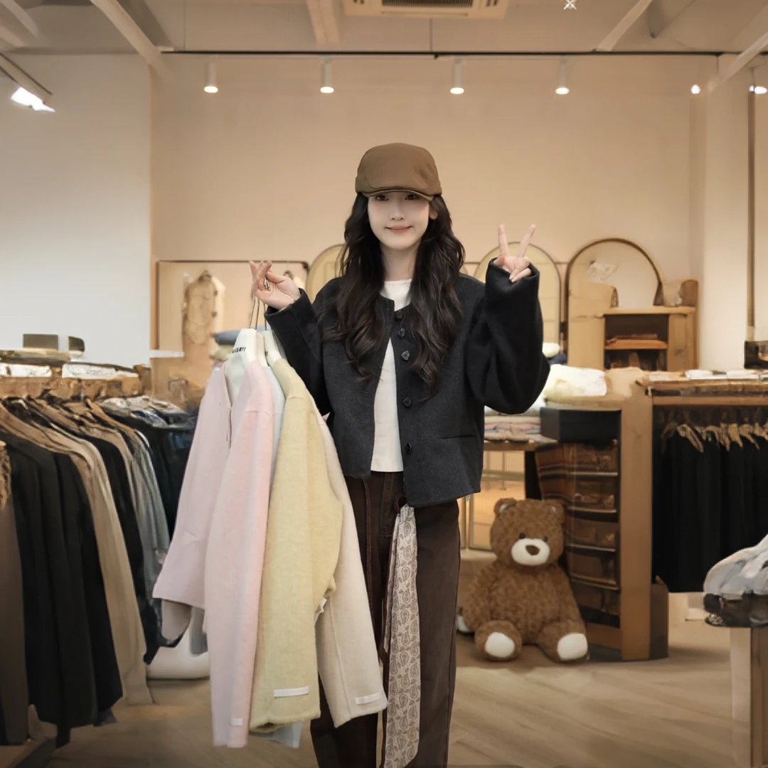 【闵笑一】伦敦周末 2025秋冬新款设计款休闲短款外套女上衣