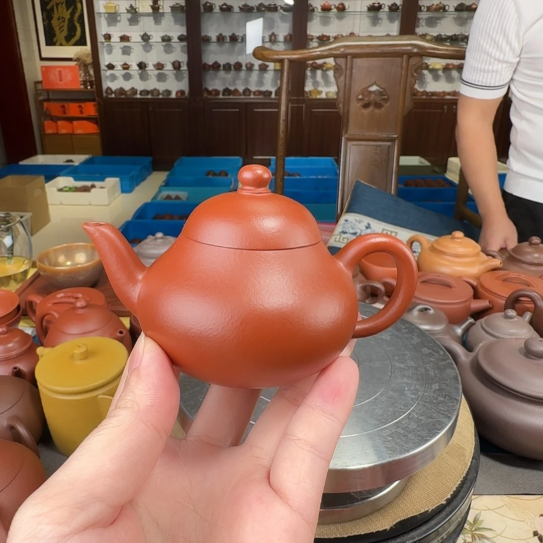 紫砂茶壶梨式朱泥