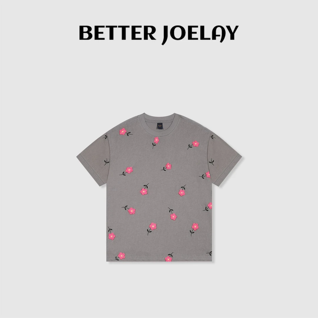BETTER JOELAY-【小小红花】时尚可爱百搭小版短袖T恤休闲风KH3186