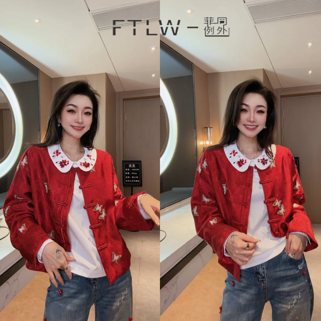 FTLW-【金箔花开】高级时尚优雅外套-4156