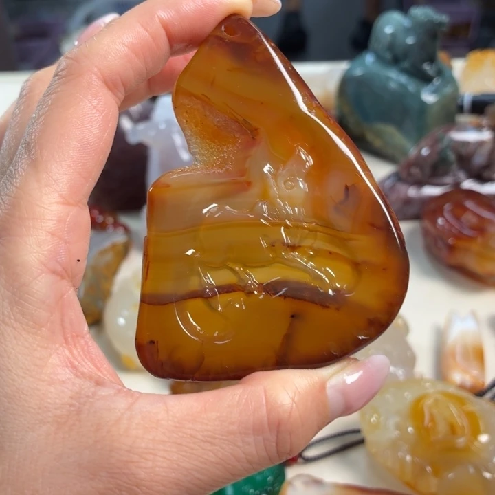 玛瑙/玉髓未镶嵌吊坠(不含链)