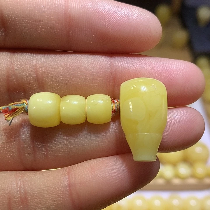 蜜蜡未镶嵌裸石天然原矿白花蜜蜡直切套装8-11.8左右