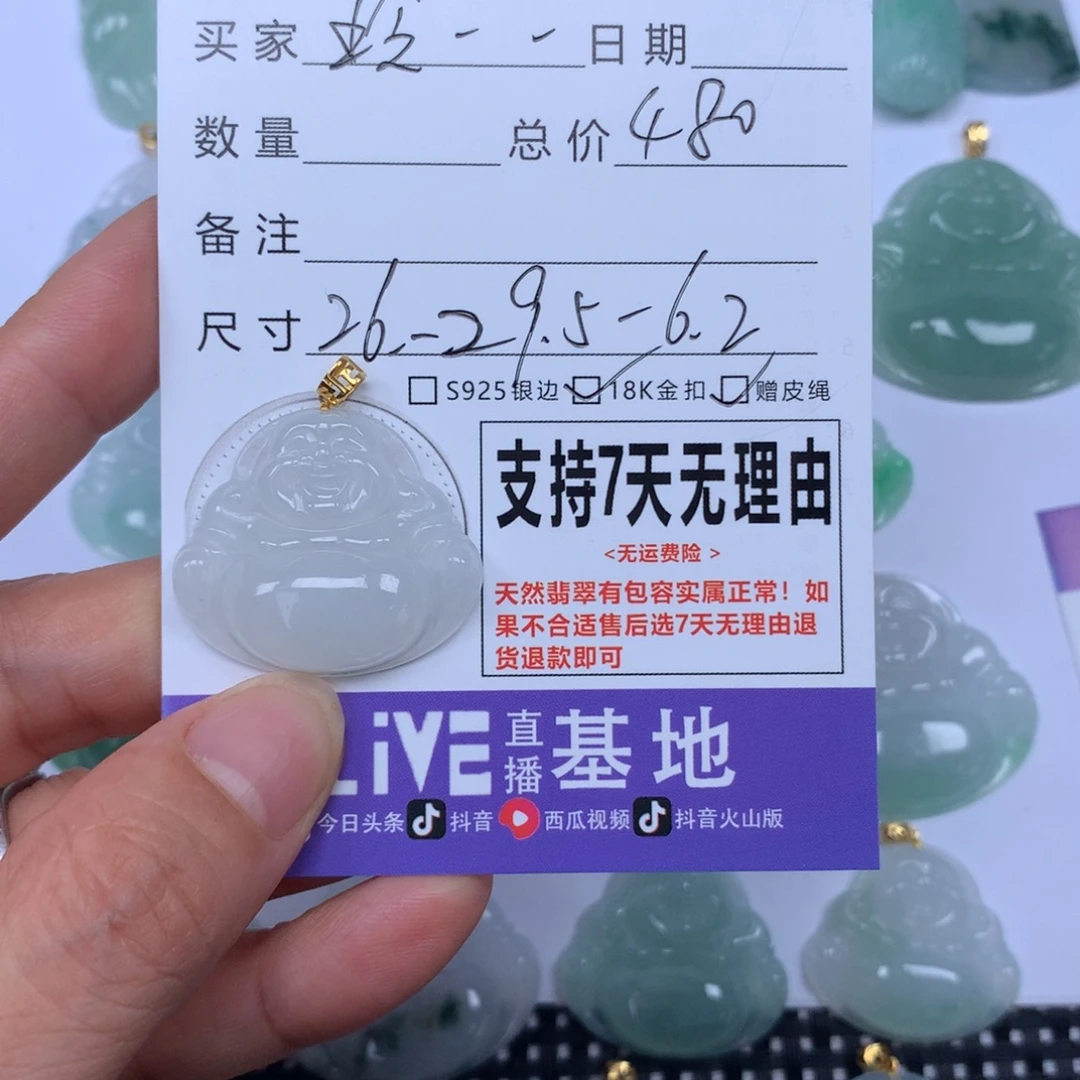 玲***儿翡翠未镶嵌颈饰天然