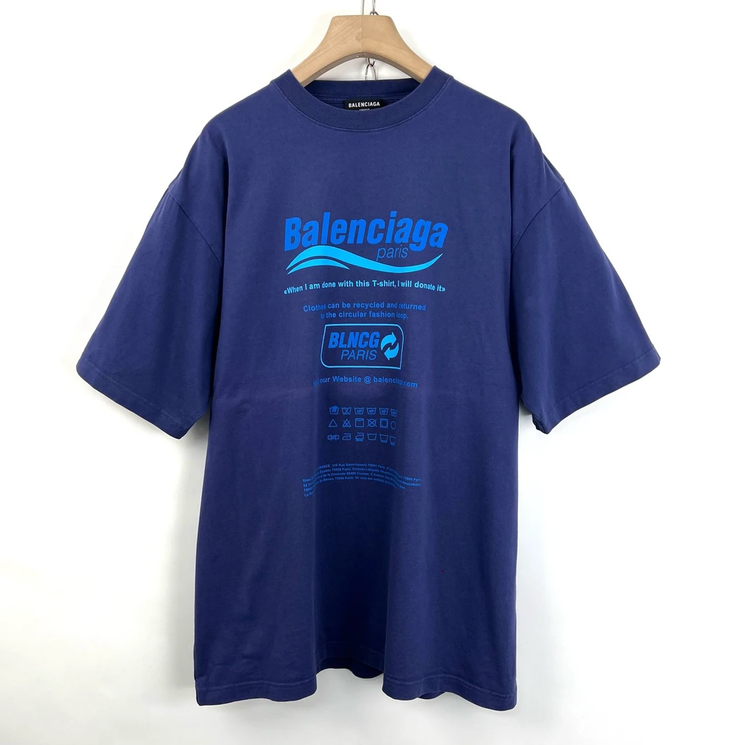 95新 Balenciaga/巴黎世家 s码/环保字母标语短/编码0485