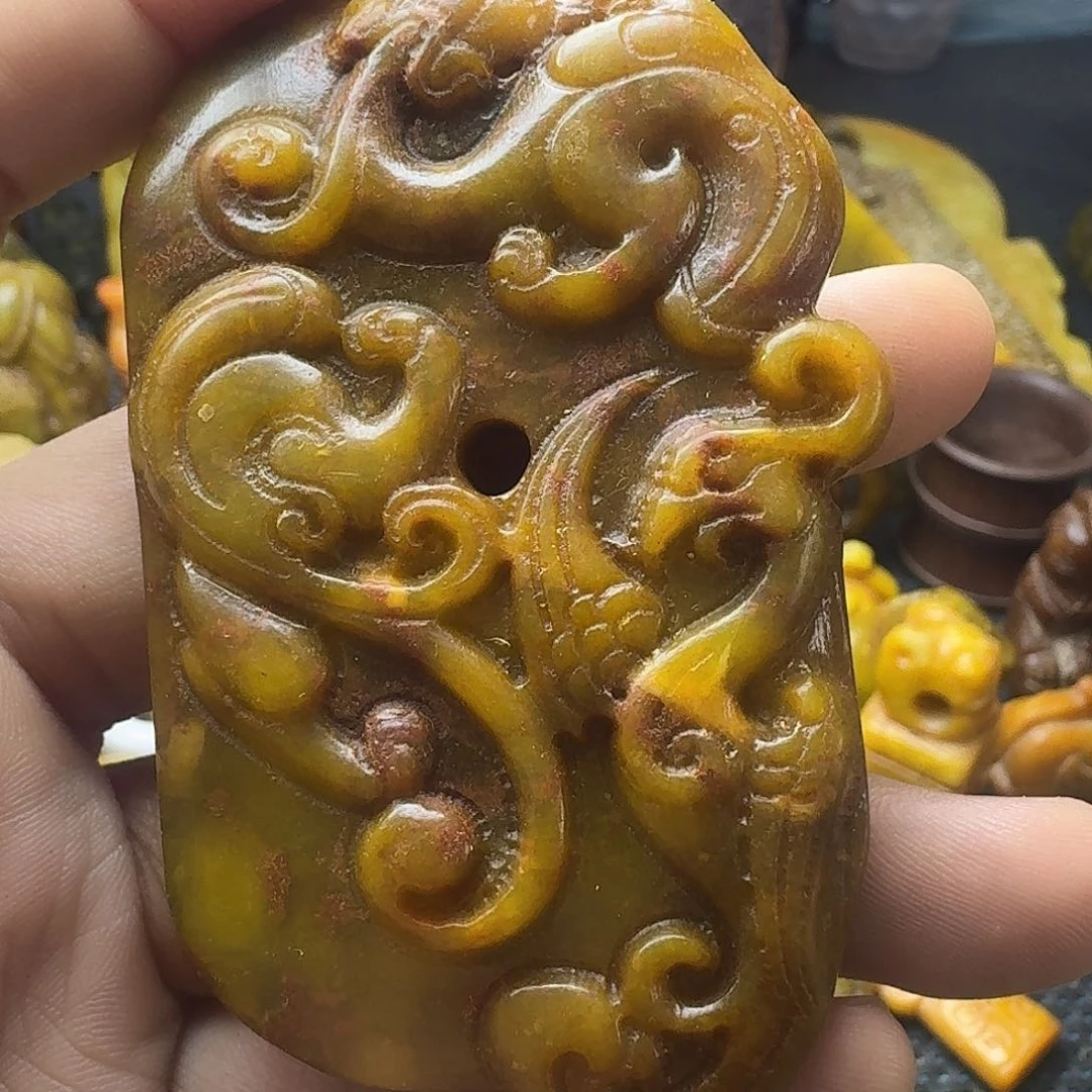 白玉菩提吊坠。。。