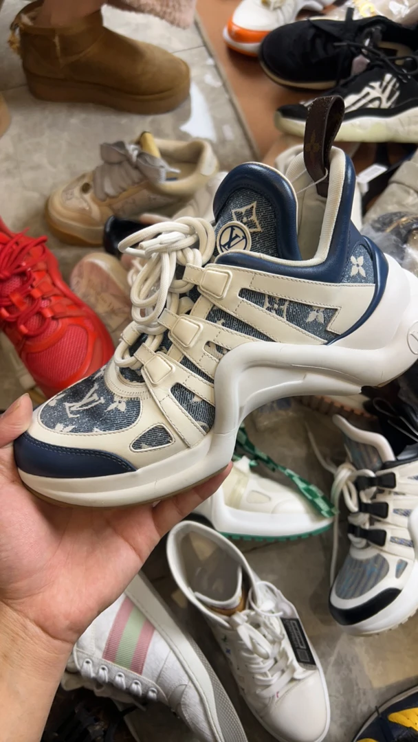 95新 LouisVuitton/路易威登 蓝色拼接丹宁拱桥37.5