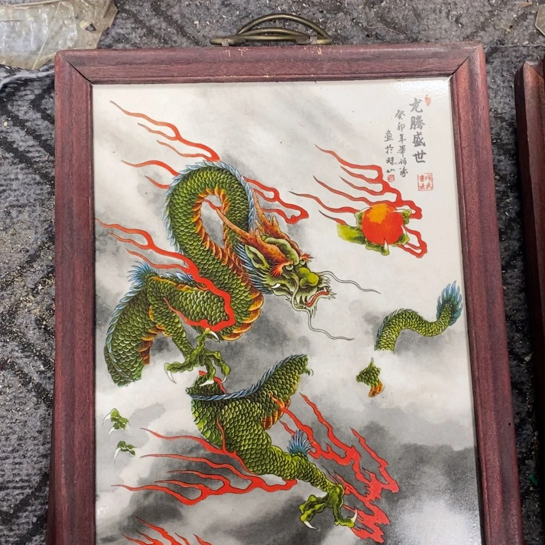 瓷片37*28*1景德镇瓷板画柴窑烧制