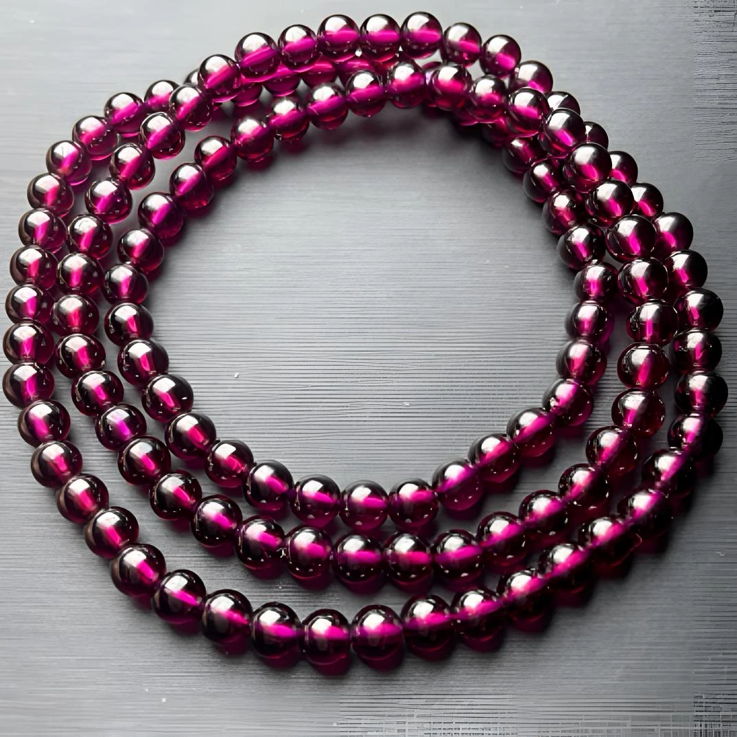 4.6MM毕业级紫牙乌石榴石三圈天花板