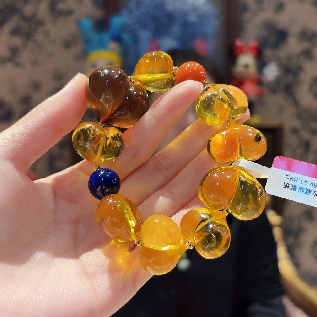 琥珀未镶嵌手链手串