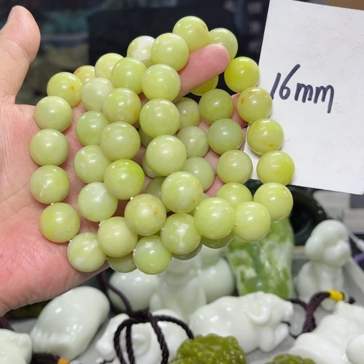 蛇纹石玉手串多样性发货未镶嵌