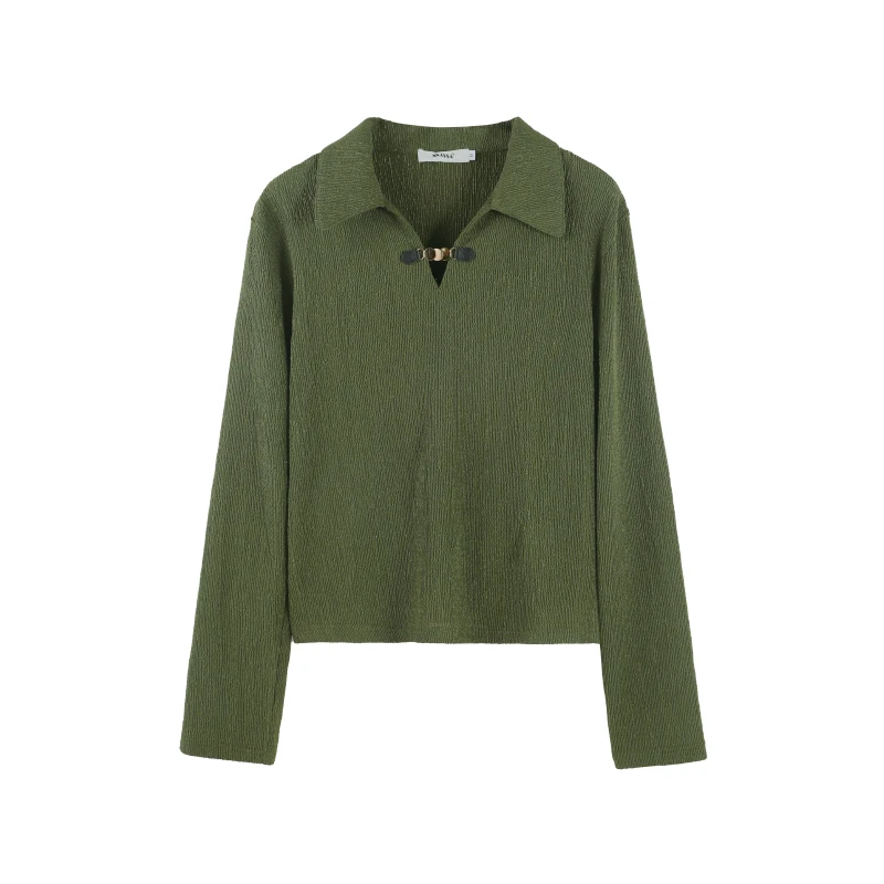 SANOIAN·宋三千春季女上衣设计师翻领衬衫长袖HBZC641222 nnassa