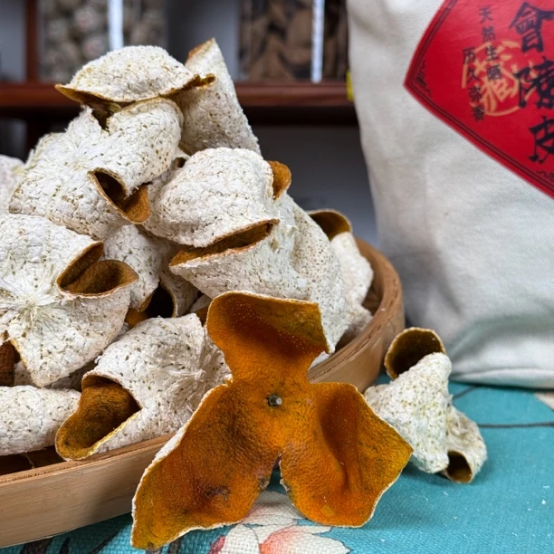 【果香奶香】2025年梅江原枝老树大红皮花果香奶香天然生晒新会陈皮