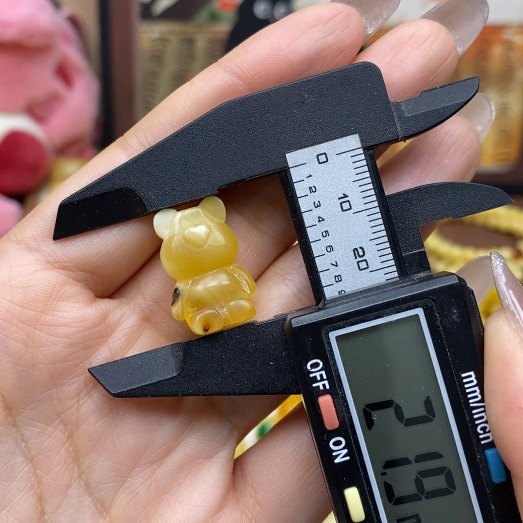 琥珀未镶嵌珠宝奇石奥利奥小熊