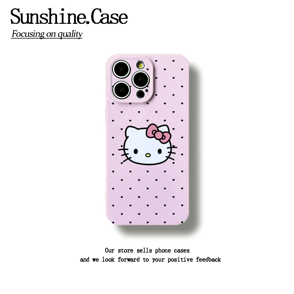 【番茄case专属】粉色凯蒂猫软壳适用苹果oppo华为vivo手机壳防摔