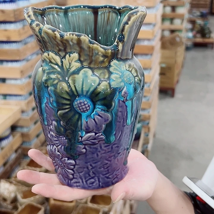 有孔.凑满10元发货多肉陶瓷花盆！