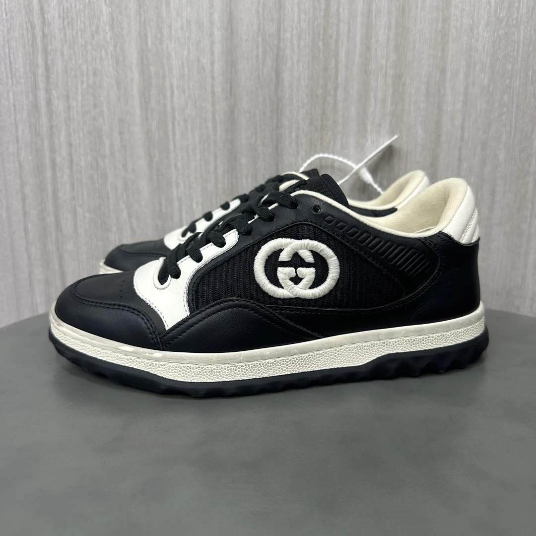 95新 GUCCI/古驰 34.5码 Mac 80 黑色 低帮板鞋