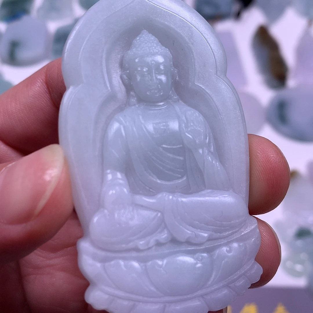 翡翠未镶嵌颈饰毛货阿弥陀佛