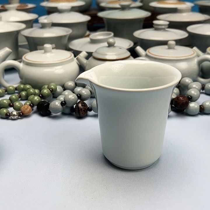 杯月白釉公道杯原矿原釉原产地