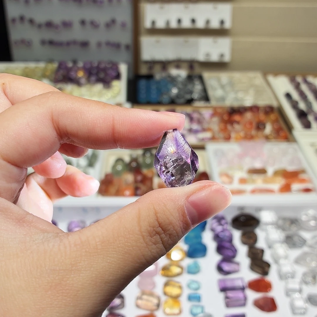 未镶嵌吊坠(不含链)水晶福利 紫超七 随形 打孔定制不退换