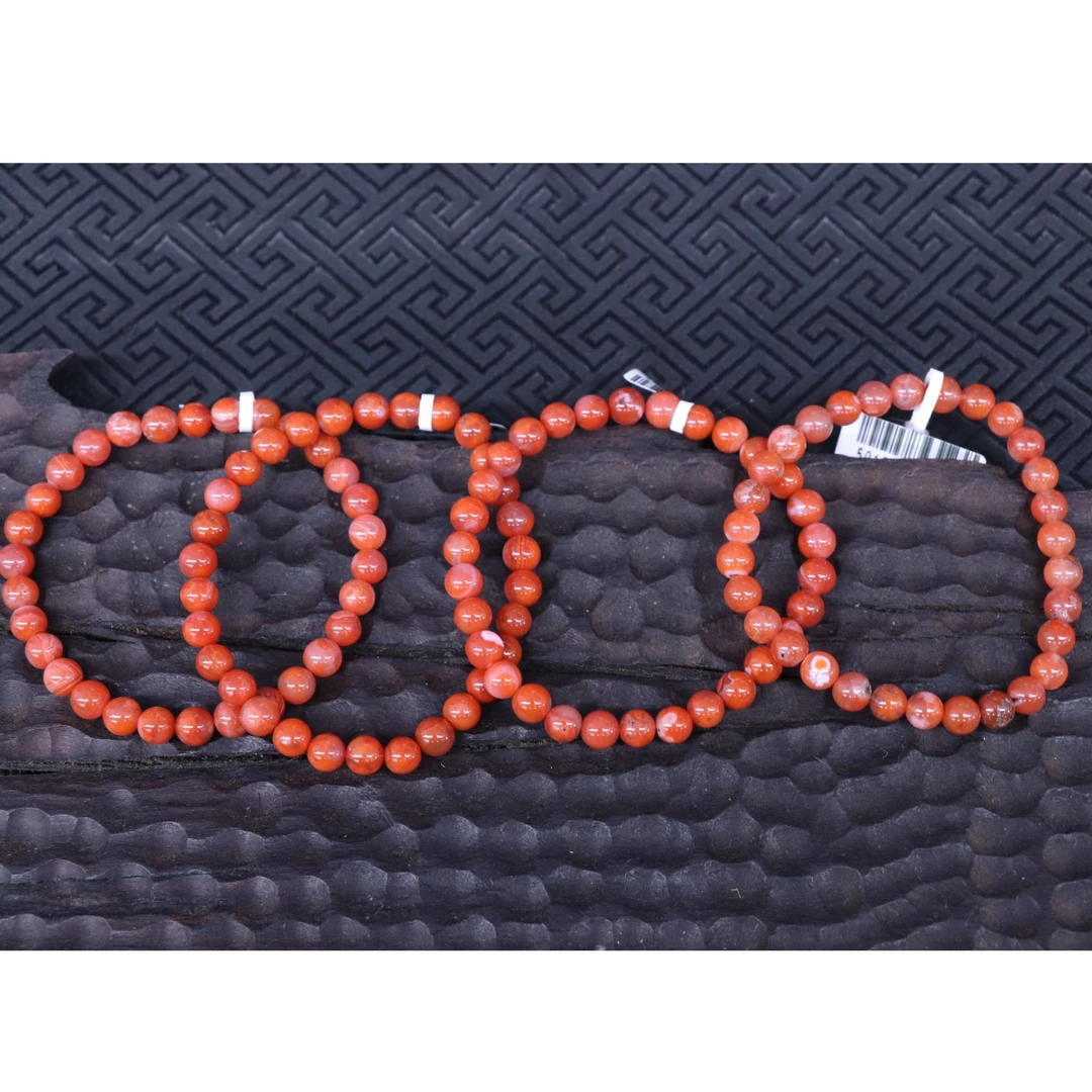 3原矿无优化天然南红冷水河单圈6mm左右随机发一件有纹慎拍