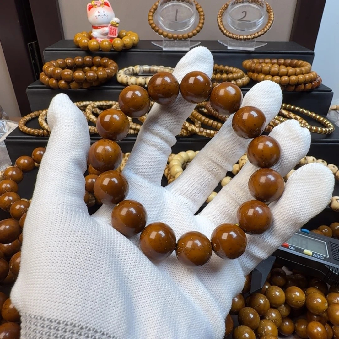 紫金鼠手串半实心精品光珠